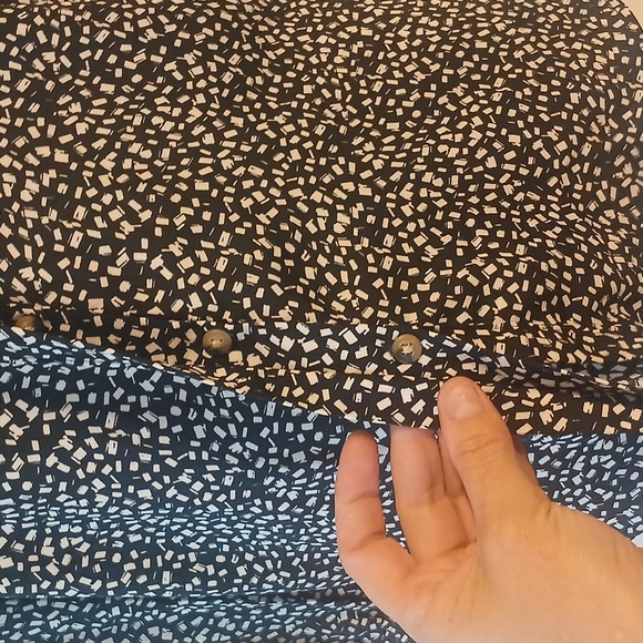 Nwt Jachs Girlfriend Women's Black and White Pleated Back Top Sz Med - Picture 5 of 12